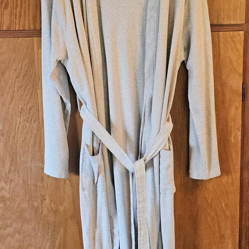 Under The Canopy 100% Certified Organic Cotton Robe Beige Long, Women's XL/XXL
